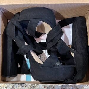 Fashion Nova Black Platform Heels